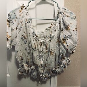 Beautiful dandelion cotton gauze top medium large